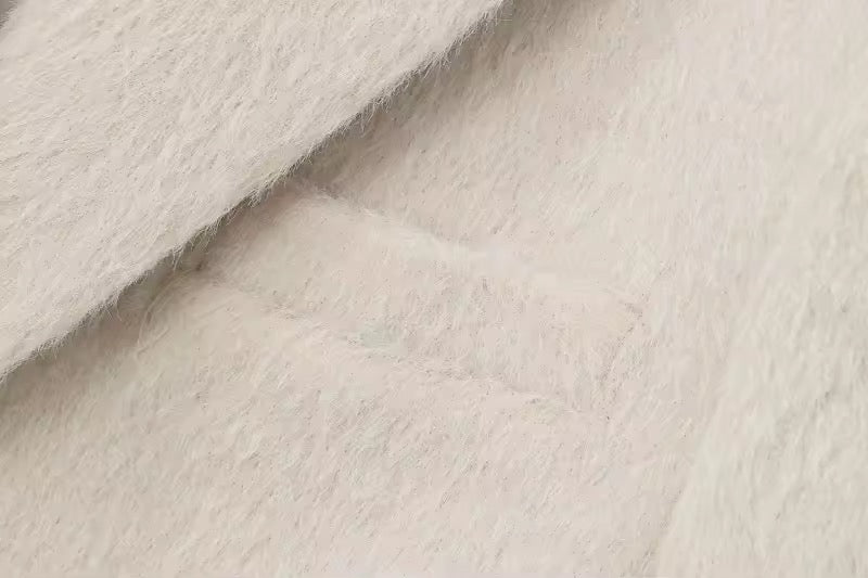Allegra Teddy Blazer – Offwhite Kunstpelz