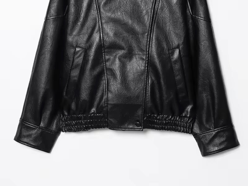 Black Nova Kustlederjacke