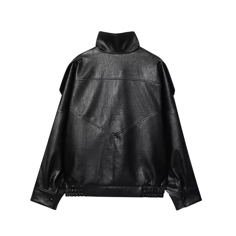 Black Nova Kustlederjacke