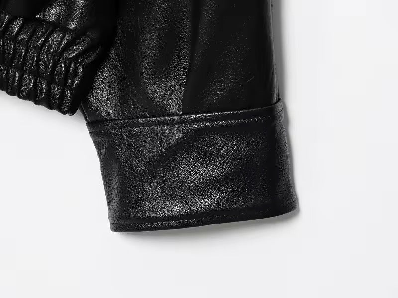 Black Nova Kustlederjacke